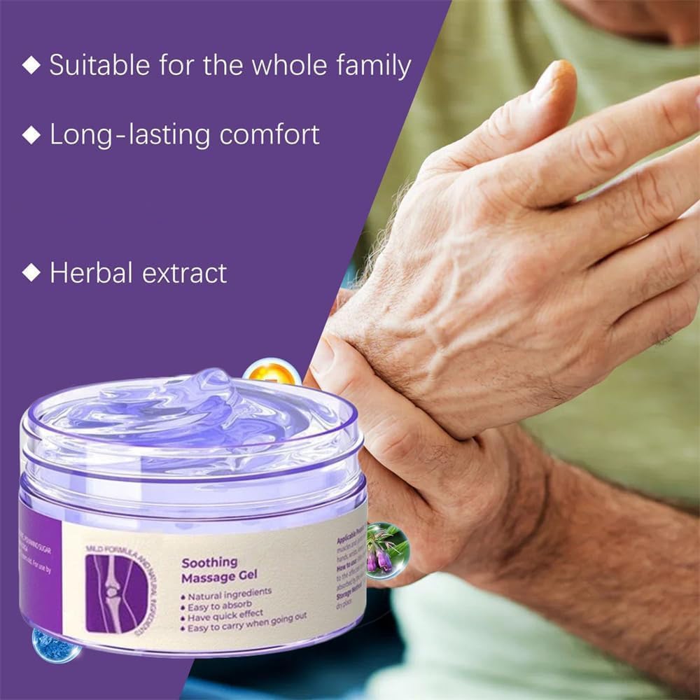 2-Pack Herbal Relief Gel for Body Flexibility – Soothing Massage Cream for Knees, Neck, Back, and Joints