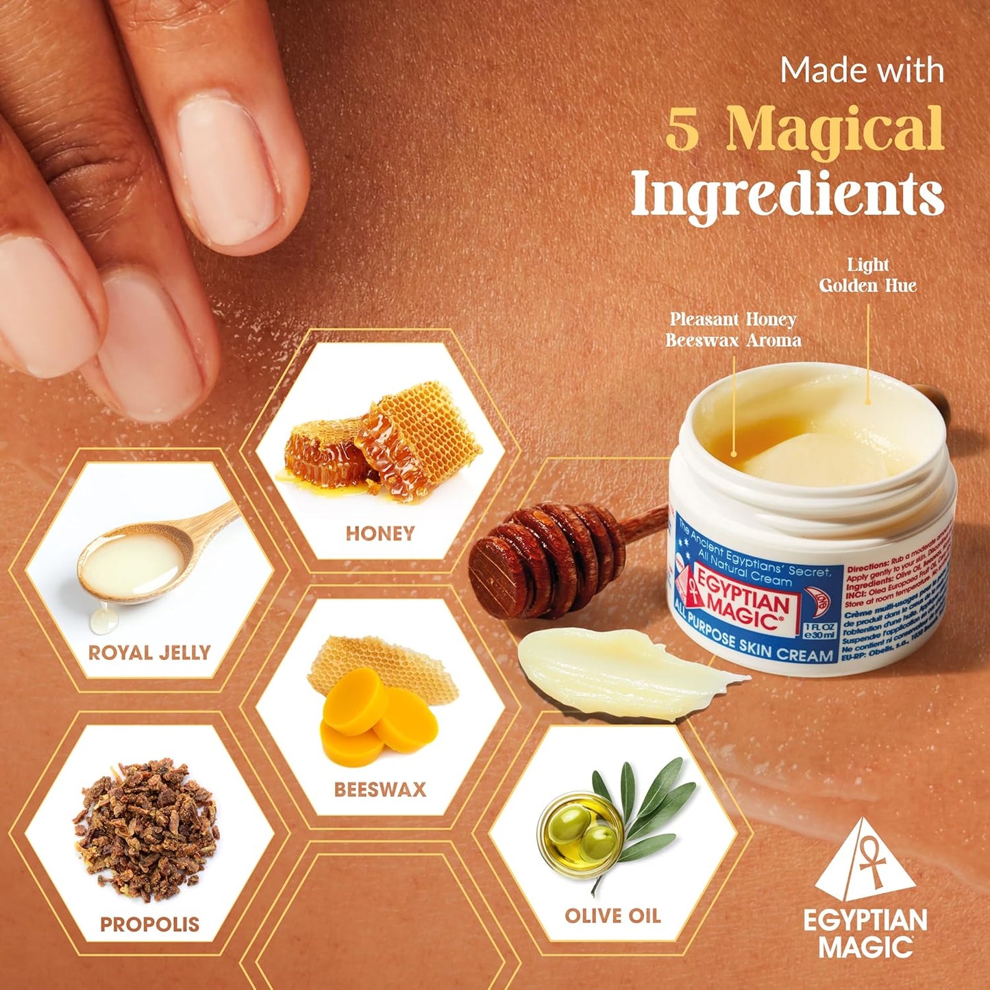 All-Purpose Moisturizing Balm for Face, Body & Dry Skin | Nourishing Cream for Scars, Stretch Marks & Aftercare | 4oz Natural Skin Care Jar