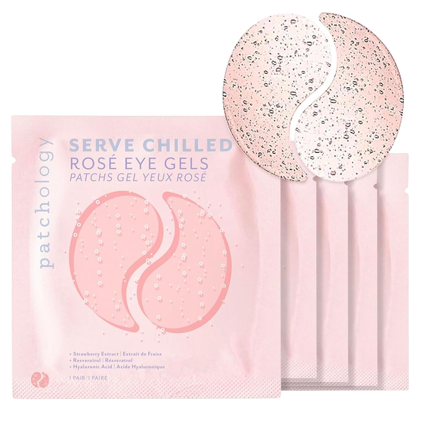 Hydrating Under Eye Patches with Hyaluronic Acid and Antioxidants – Reduces Puffiness, Dark Circles, and Fine Lines – Skincare Essentials (5 Pairs)