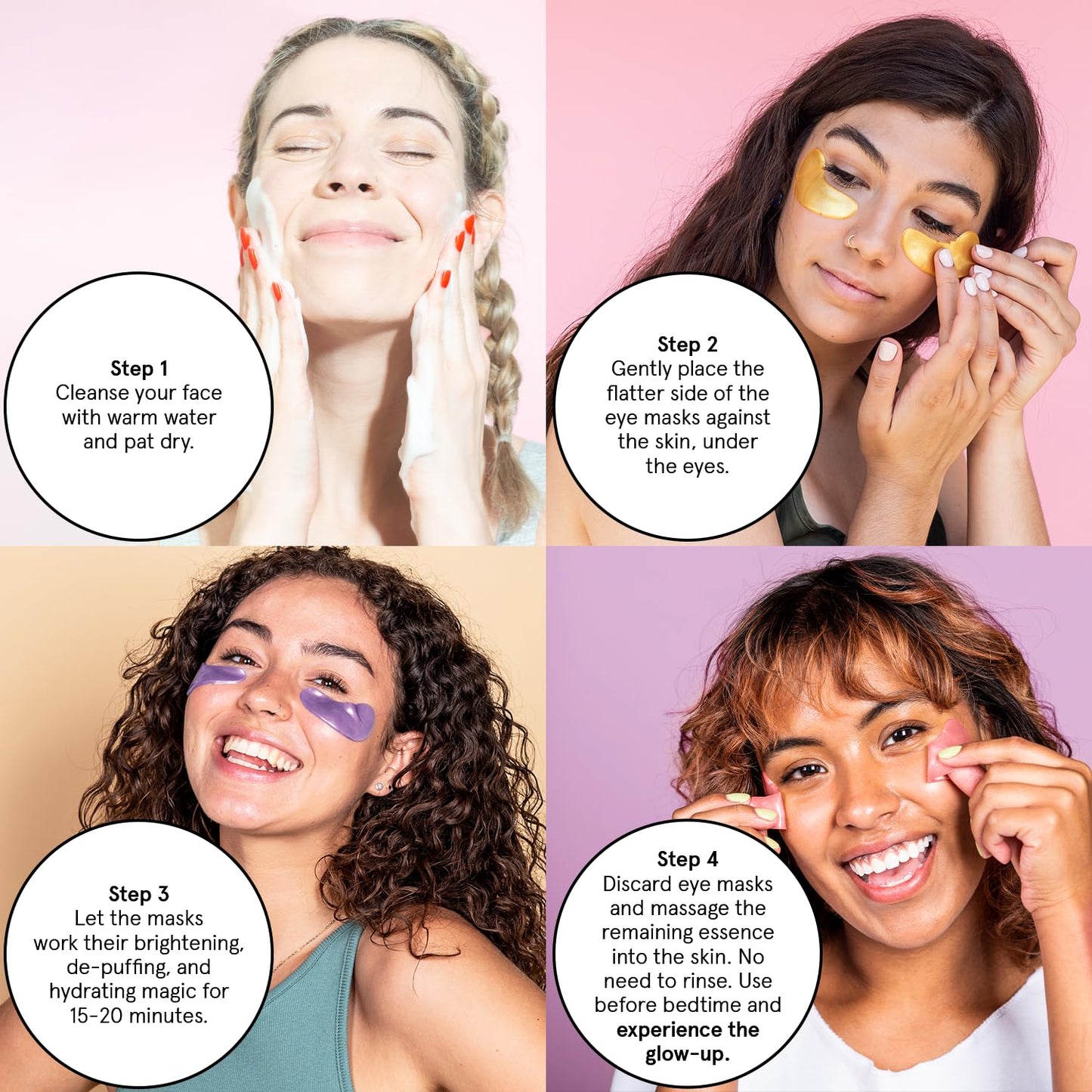 Under Eye Gel Patches for Puffy Eyes and Dark Circles – 24 Vegan Pads with Retinol and Hyaluronic Acid – Skincare Gift for Women